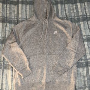 Nike Gray Sportswear Club Fleece Hoodie (Large)